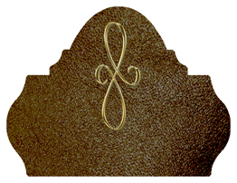 DARAY L 601 GD SH BR Gold Scroll Shimmer Brown Background